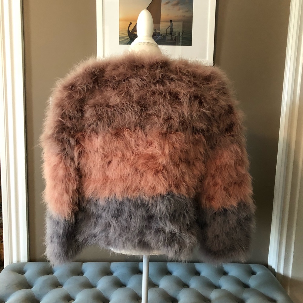 PELLO BELLO FLUFFY FEATHER  JACKET - MULTI COLOR - Picture 5 of 7